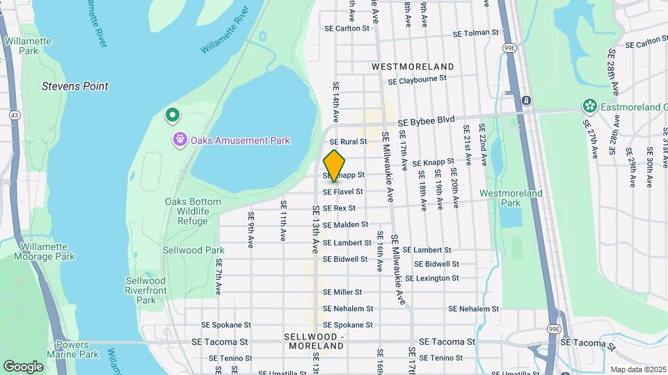 1351 SE Flavel St Map and Location Details