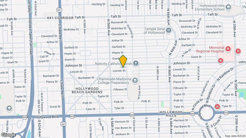 5321 Lincoln St Map and Location Details