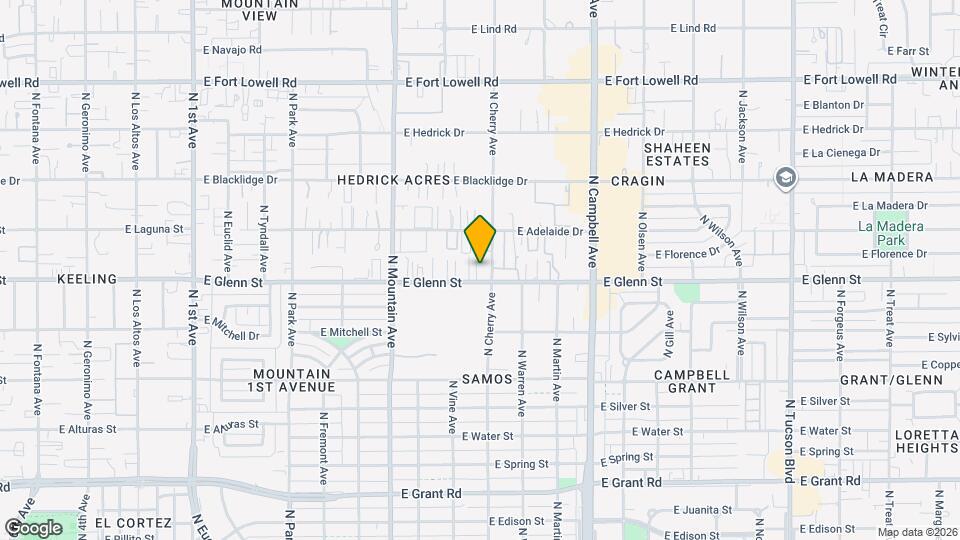 1529 E Glenn St Map and Location Details