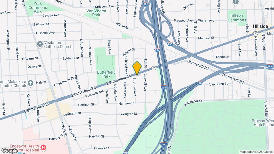 496 E Butterfield Rd Map and Location Details