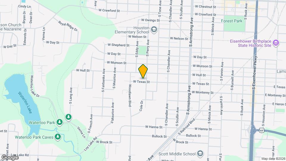 1205 W Texas St Map and Location Details
