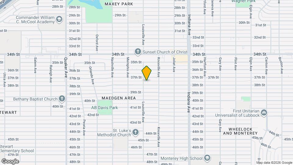 3614 38th St Map and Location Details