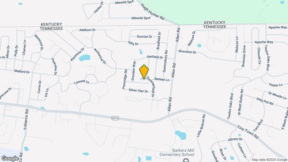 1277 Barbee Ln Map and Location Details