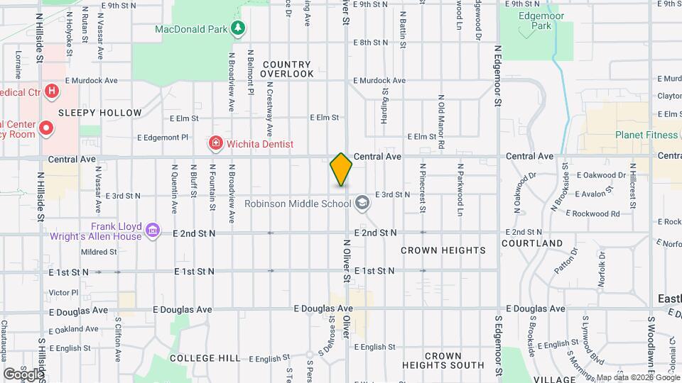 401 N Oliver St Map and Location Details