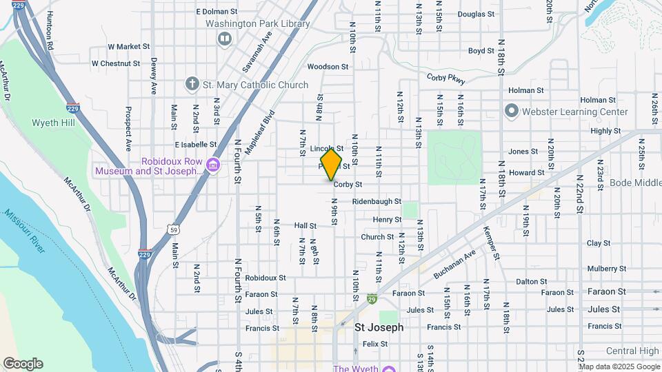 924 N 9th St Map and Location Details