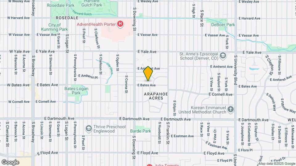 1371 E Bates Ave Map and Location Details