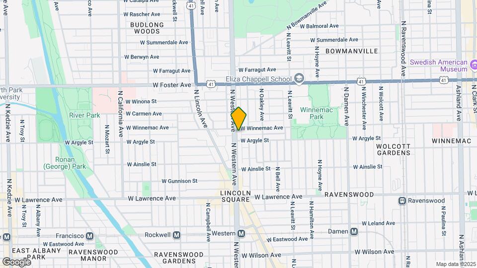 5011 N Western Ave Map and Location Details