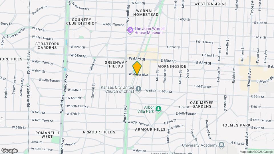6401 Brookside Rd Map and Location Details