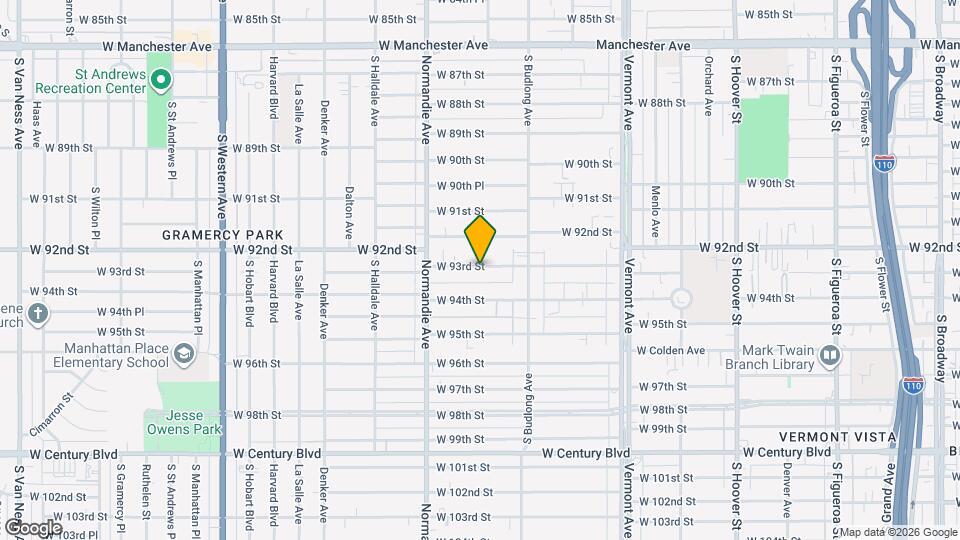 1242 W 93rd St Map and Location Details
