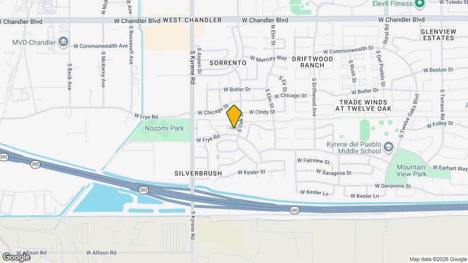 5770 W Frye Rd Map and Location Details