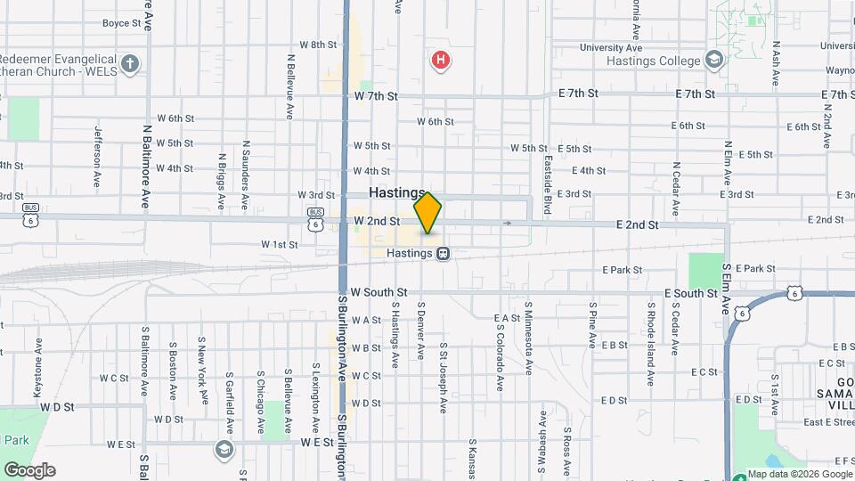 106 N Denver Ave, Unit 106 N Denver 201, Hastings, NE 68901 Mapa y Detalles de la Ubicación