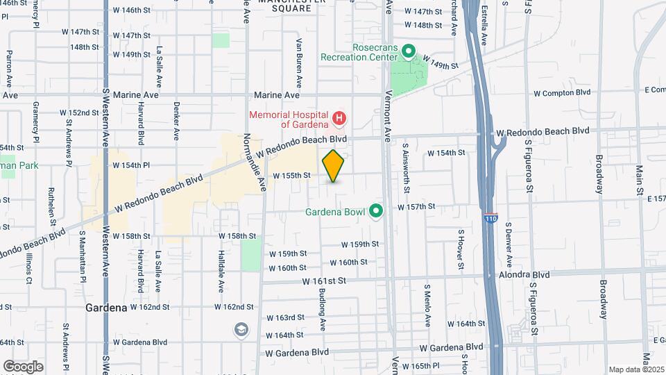 15534 S Budlong Pl Mapa y Detalles de la Ubicación