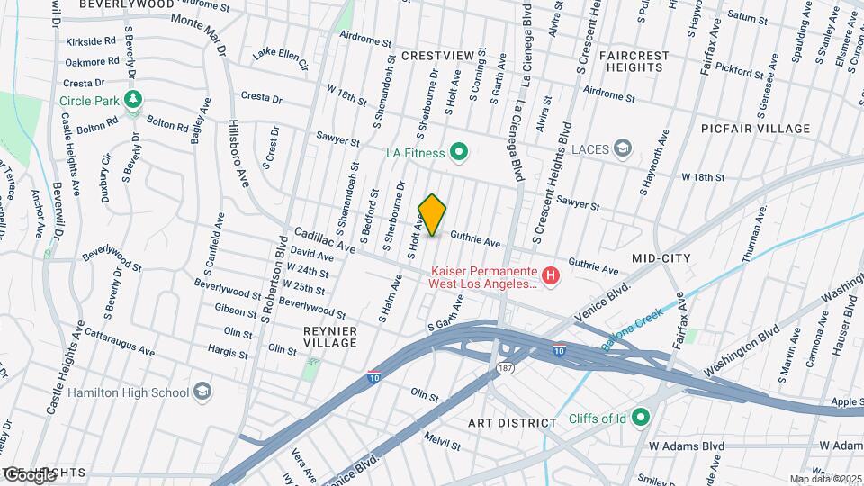 2013-2015 S Corning St Map and Location Details