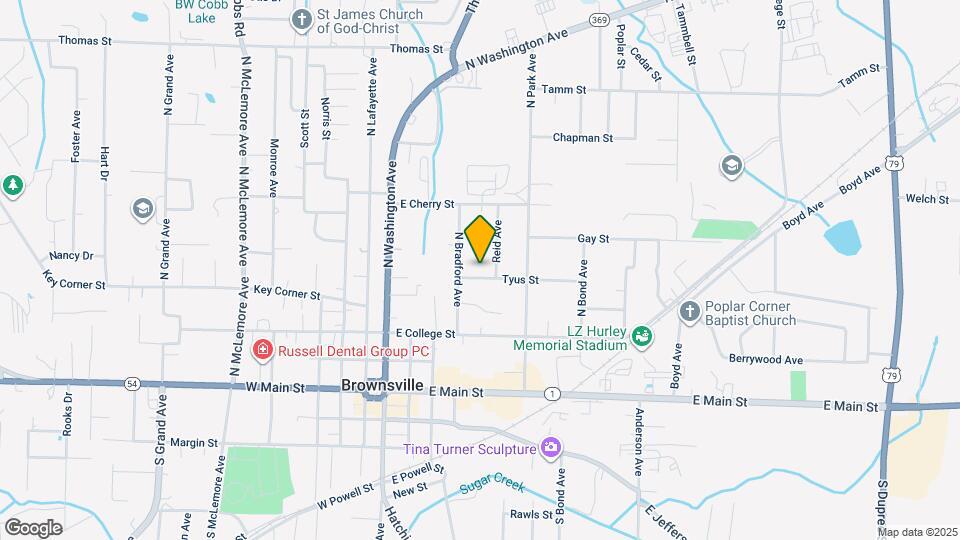 405 Tyus St Map and Location Details