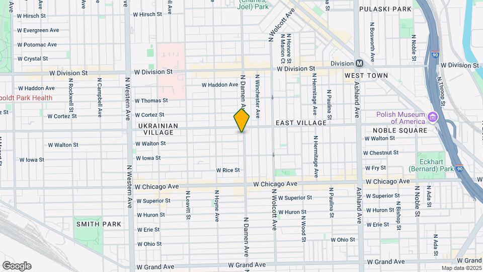 940 N Damen Ave Map and Location Details