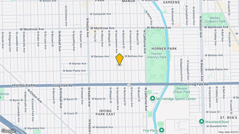 4111 N Sacramento Ave Map and Location Details