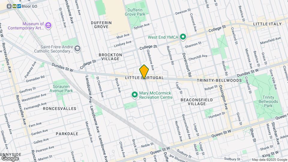 614 Dufferin St Map and Location Details