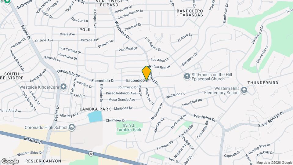 6509 Escondido Dr Map and Location Details