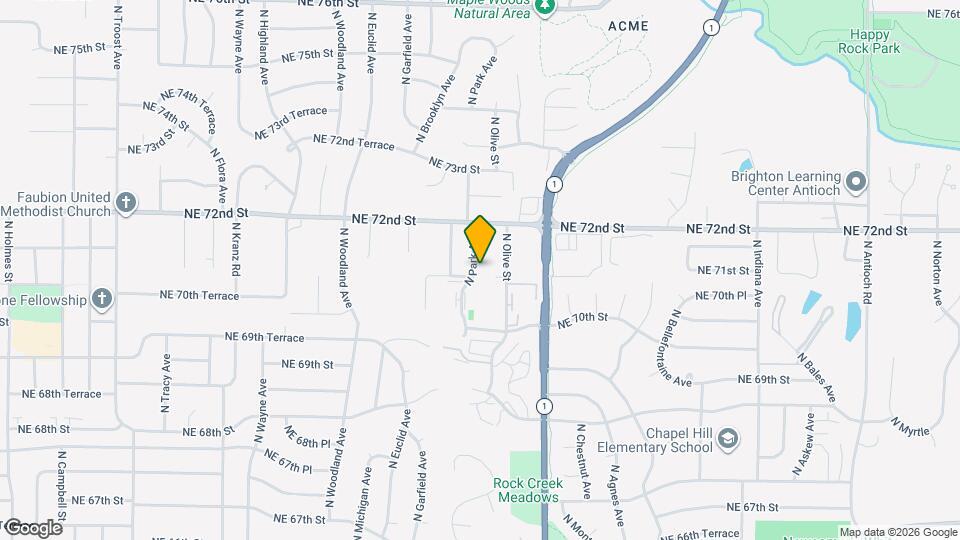 7101 N Park Ave Mapa y Detalles de la Ubicación