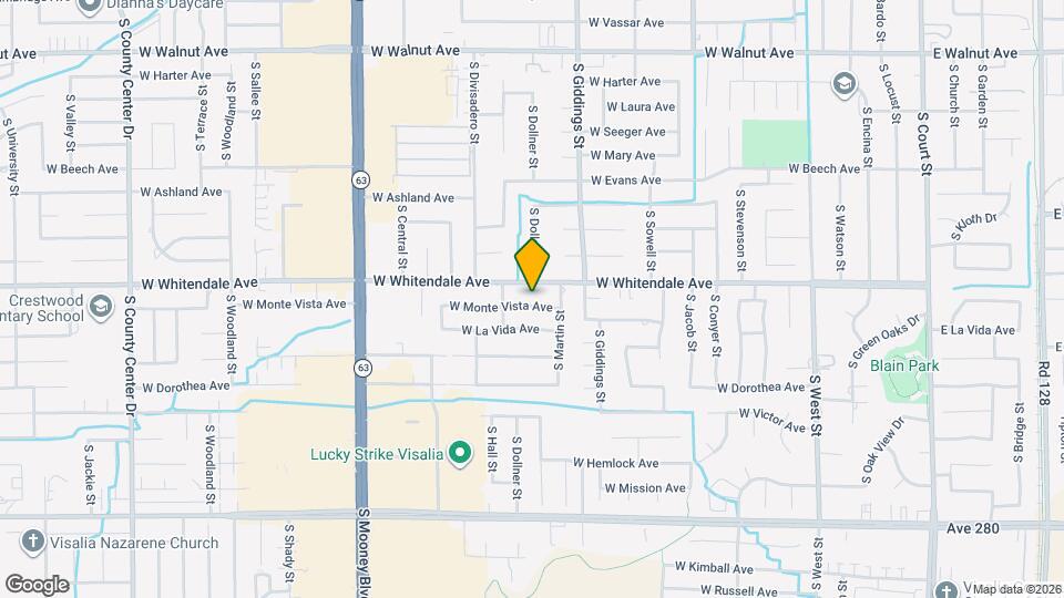 1434 W Monte Vista Ave Map and Location Details