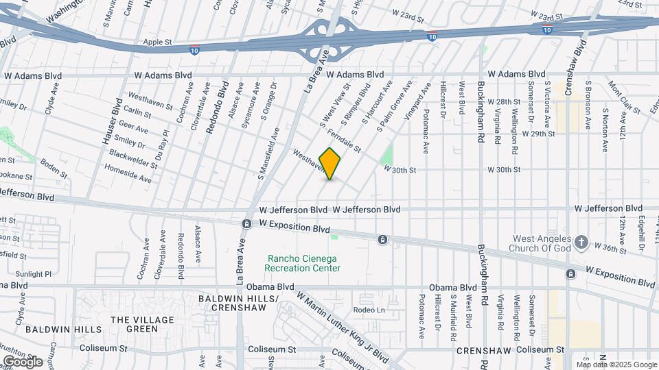 2918 S Harcourt Ave Mapa y Detalles de la Ubicación