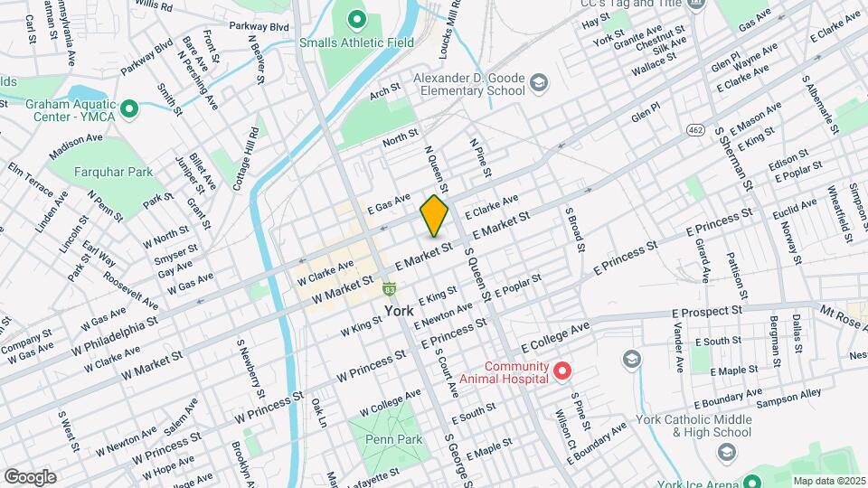 123 E Market St Mapa y Detalles de la Ubicación