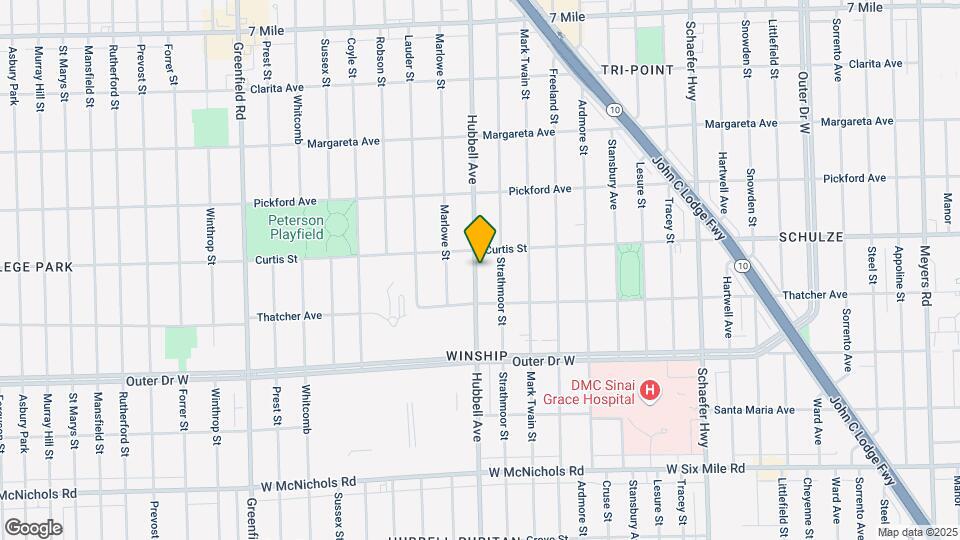 18072 Hubbell Ave Map and Location Details