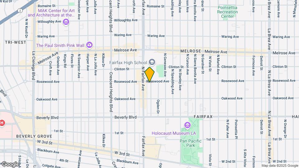 459 N Orange Grove Ave Map and Location Details
