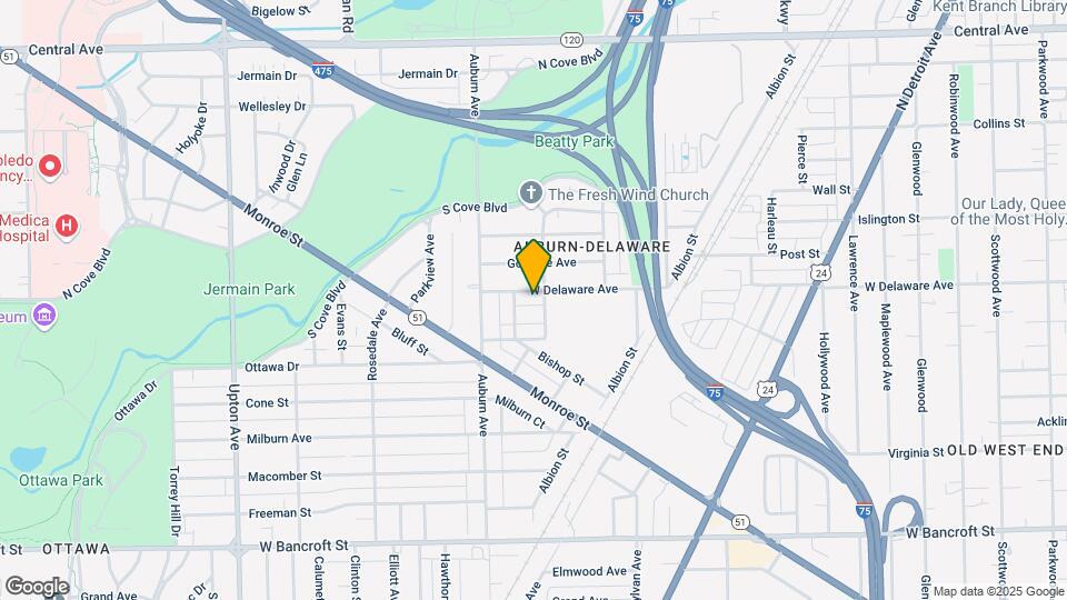 1409 W Delaware Ave Map and Location Details