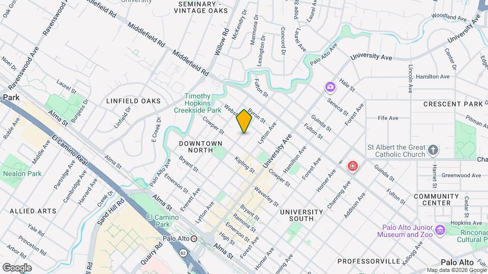 536 Everett Ave Map and Location Details