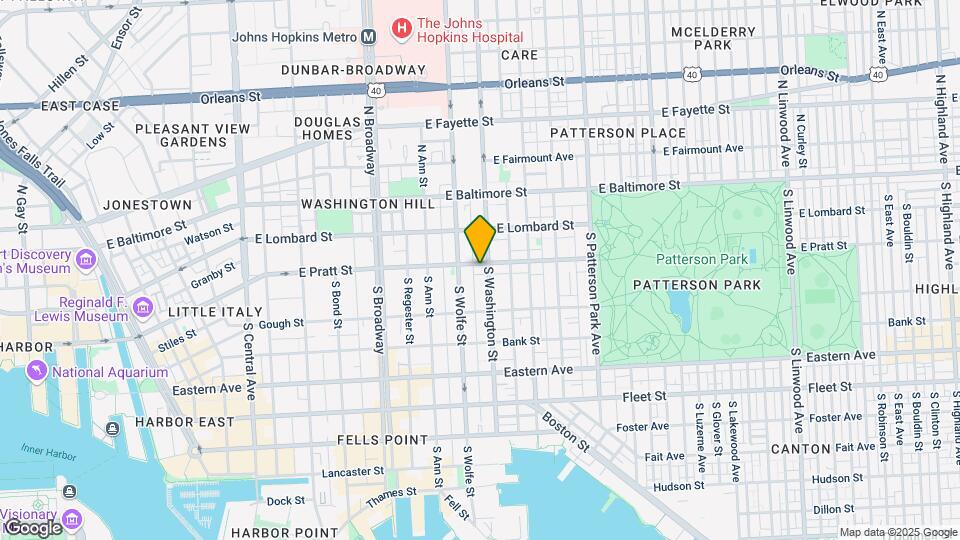 1923 E Pratt St Mapa y Detalles de la Ubicación