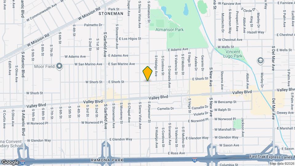 1201 S Almansor St Map and Location Details