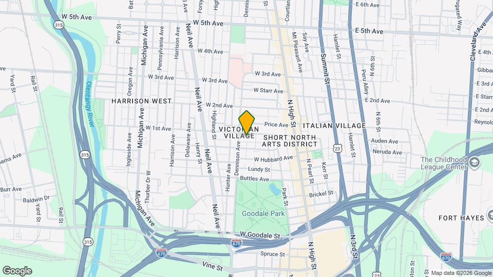 145-147-147 W 1st Ave Map and Location Details