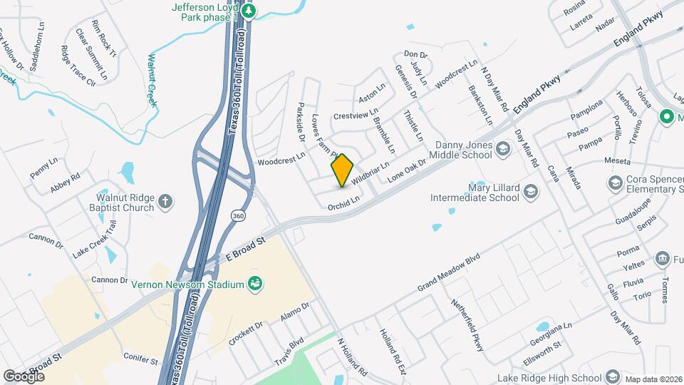 4100 Wildbriar Ln Map and Location Details