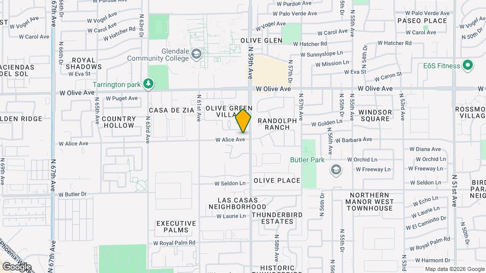 5912 W Alice Ave Map and Location Details