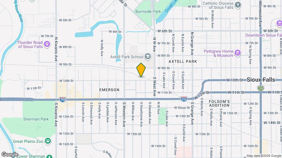 1526 W 10th St Map and Location Details