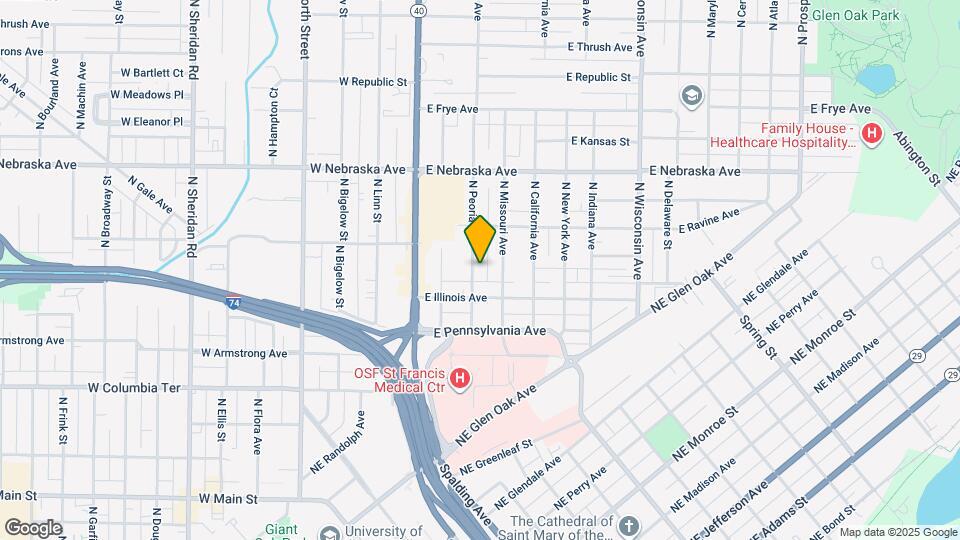 1618 N Peoria Ave Map and Location Details