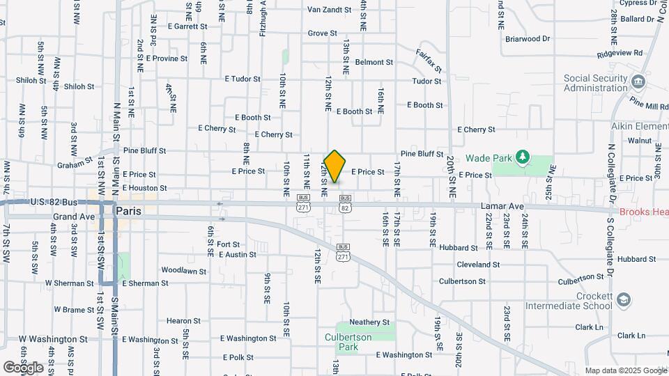 1295 E Houston St Map and Location Details