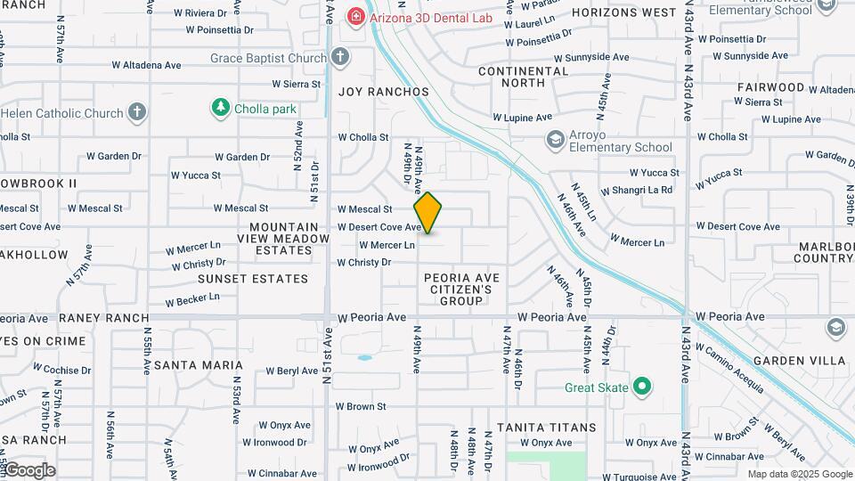 4836 W Mercer Ln Mapa y Detalles de la Ubicación