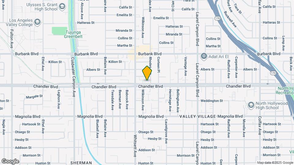 12415 Chandler Blvd Map and Location Details