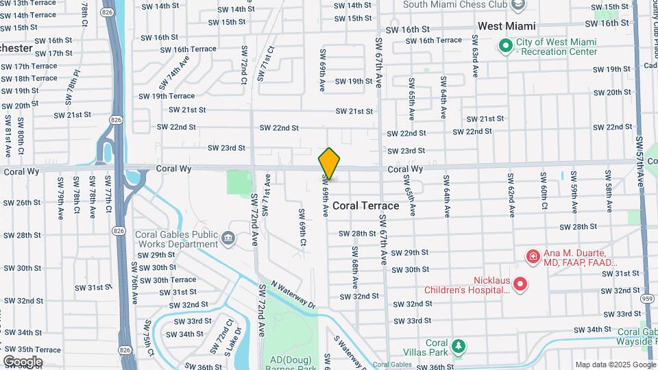 6882 SW 25th St Map and Location Details