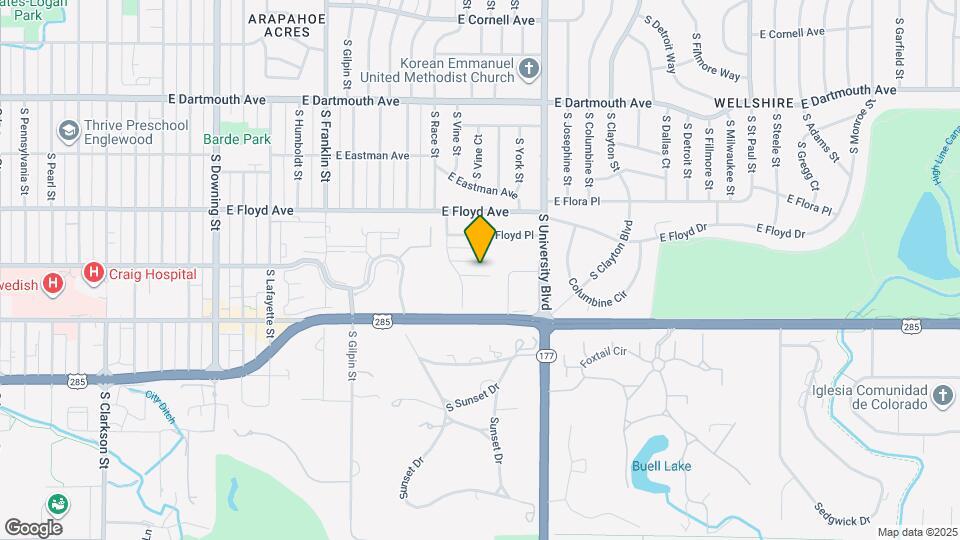 3436 S Race St Map and Location Details