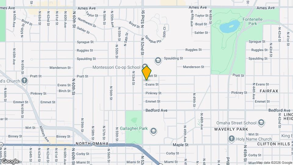 5140 Evans St Map and Location Details