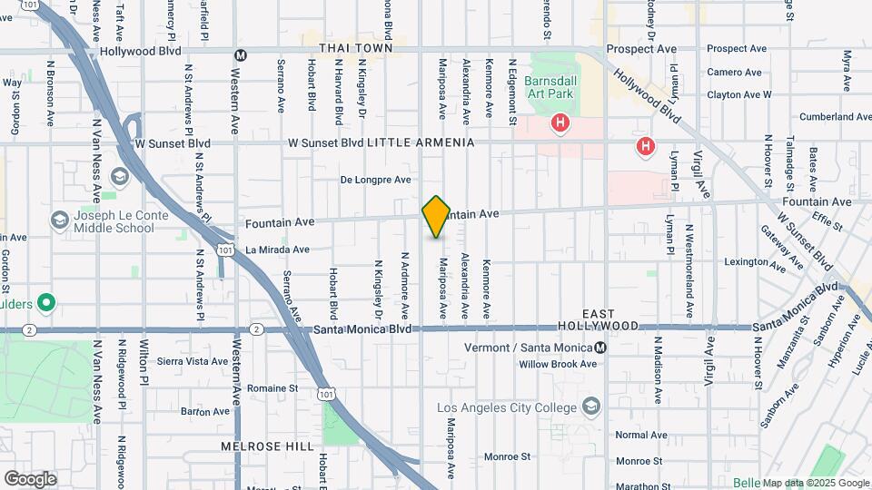 1227 N Mariposa Ave, Unit 2 Mapa y Detalles de la Ubicación