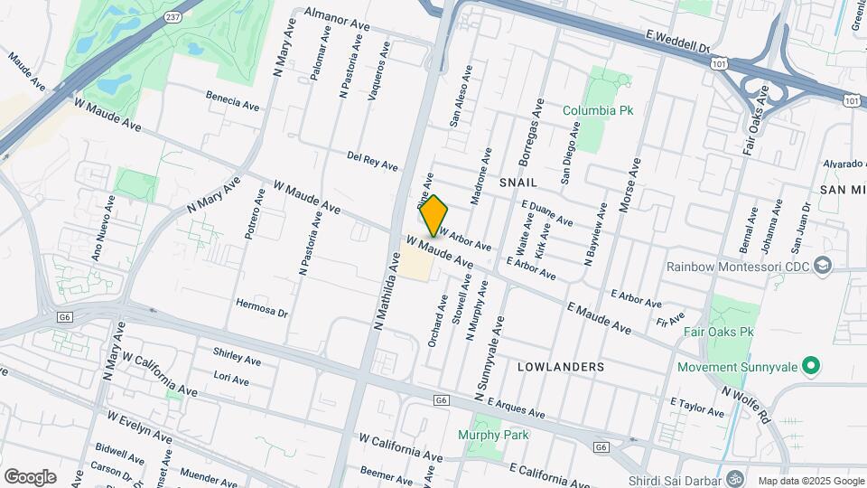313 W Maude Ave Mapa y Detalles de la Ubicación