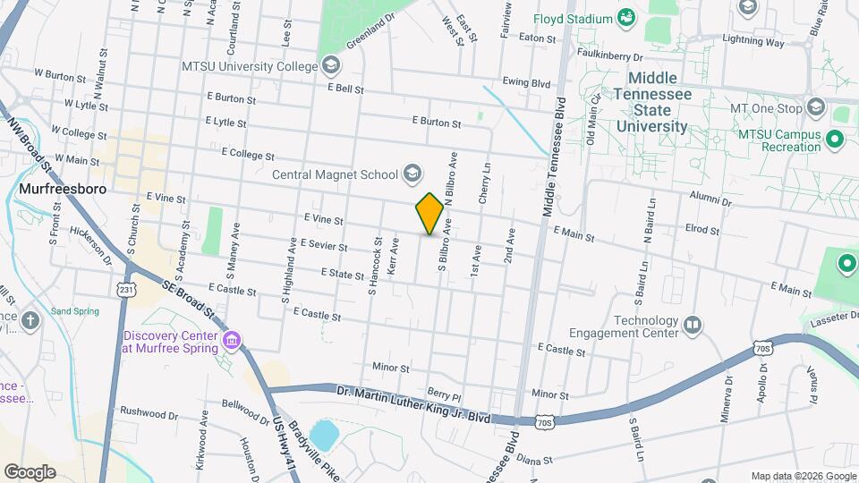 810 E Vine St Map and Location Details