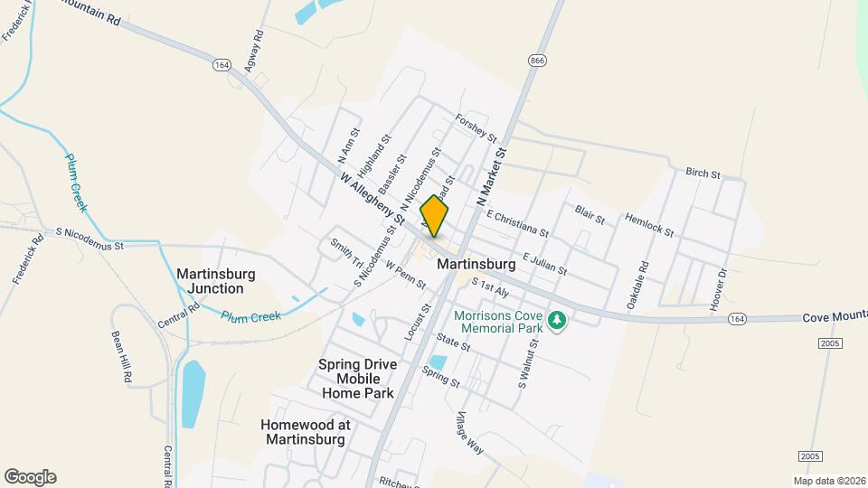 118 W Allegheny St Mapa y Detalles de la Ubicación