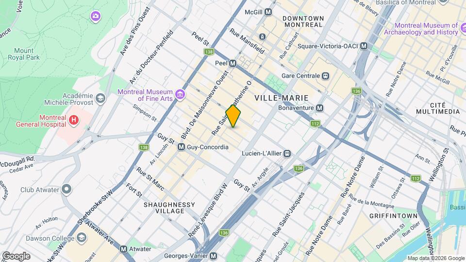 1211 Rue Crescent Map and Location Details