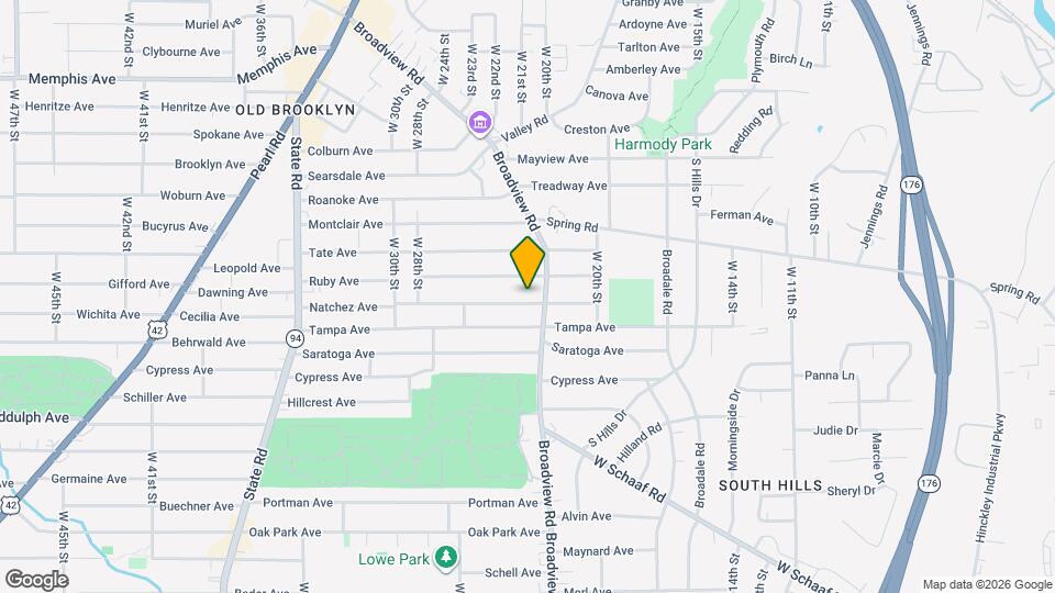 2116 Natchez Ave, Unit Upstairs Map and Location Details