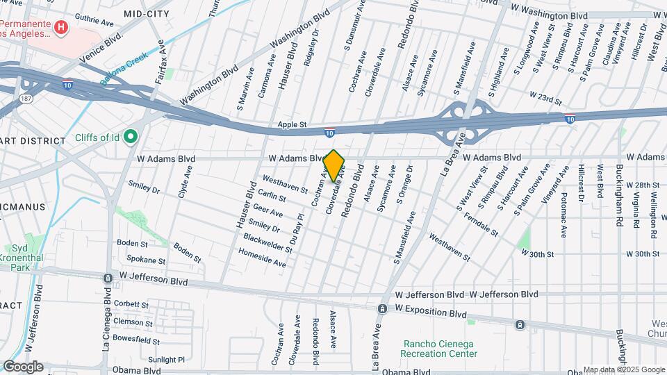 2651 Cloverdale Ave Map and Location Details